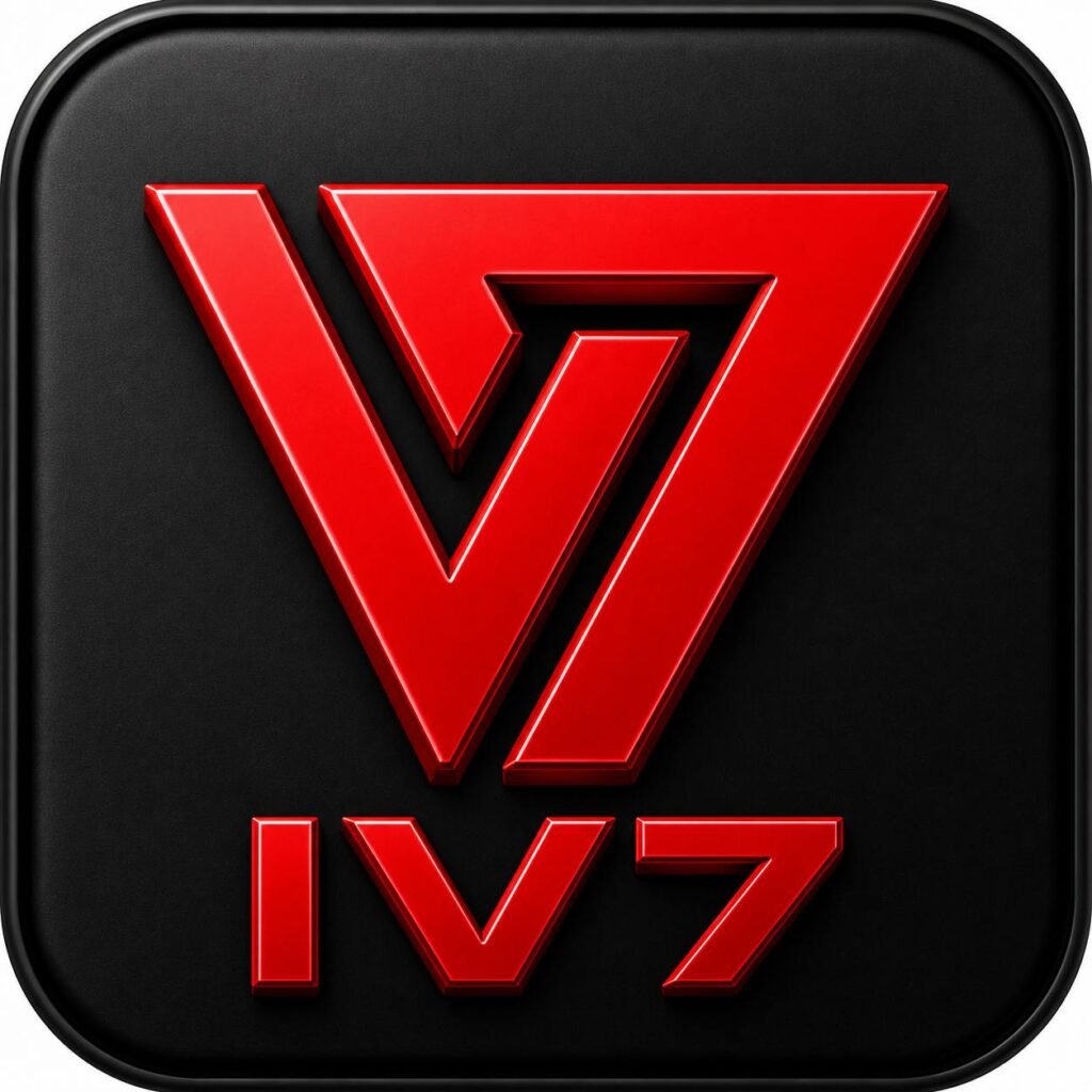 IV7 Game app download interface on Android with login and registration screen