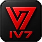 IV7 Game app download interface on Android with login and registration screen