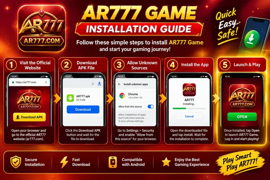 AR777 APK Download installation steps for Android